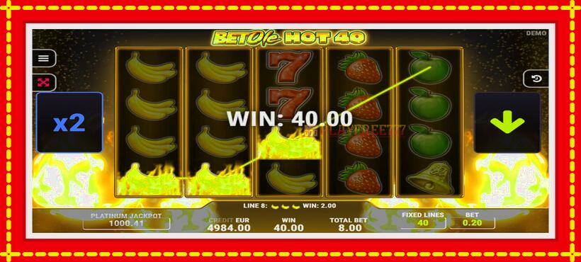 Slot machine Bet Ole Hot 40 with access to free game online, picture 3