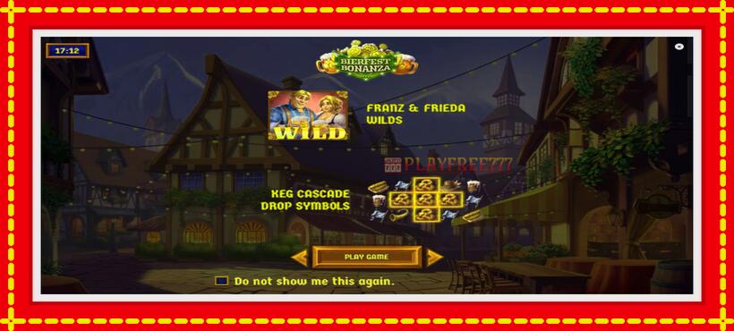 Slot machine Bierfest Bonanza with access to free game online, picture 1