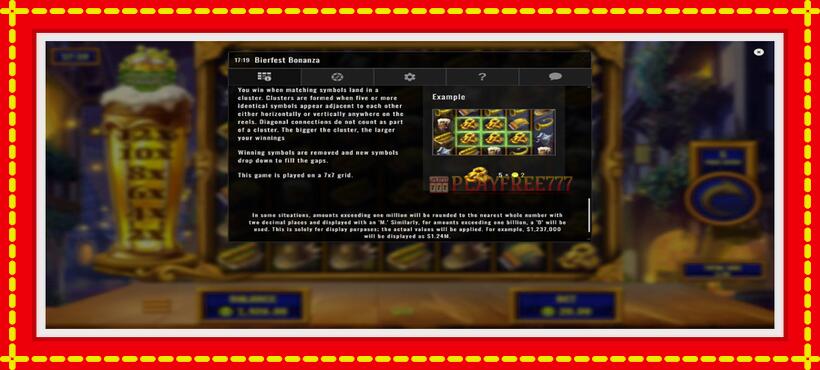 Slot machine Bierfest Bonanza with access to free game online, picture 7