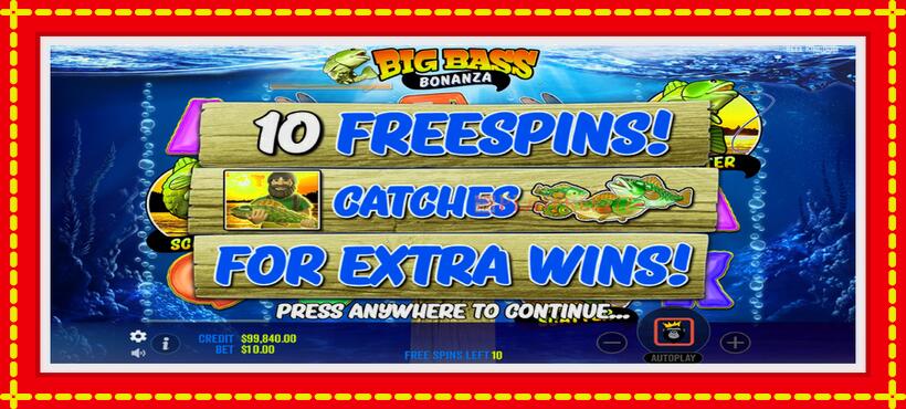 Slot machine Big Bass Bonanza with access to free game online, picture 4