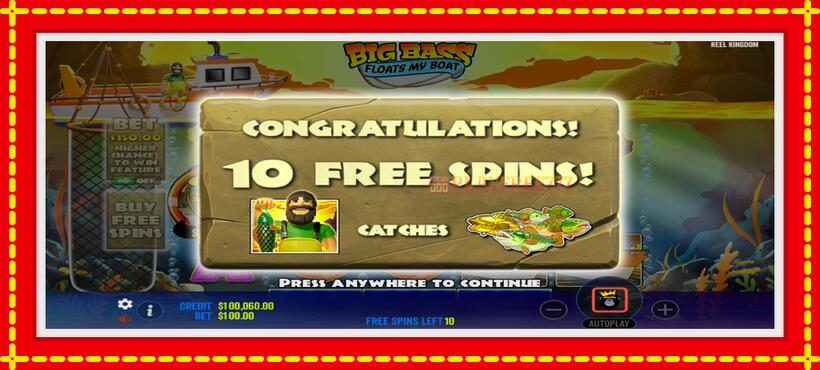 Slot machine Big Bass Floats My Boat with access to free game online, picture 4