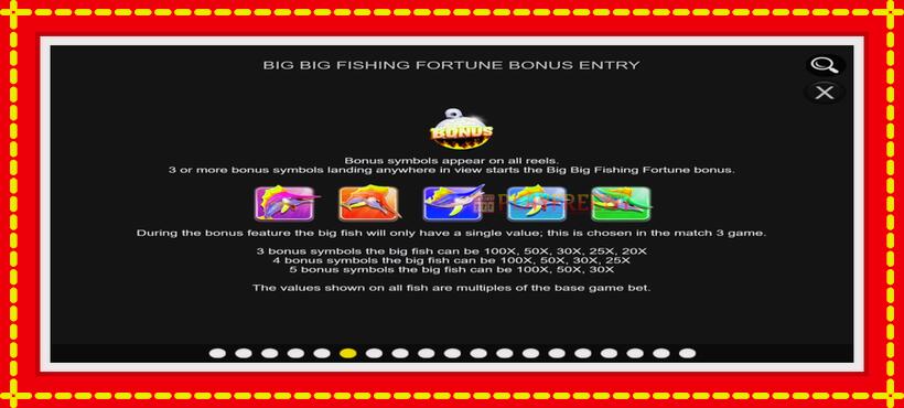 Slot machine Big Big Fishing Fortune with access to free game online, picture 6