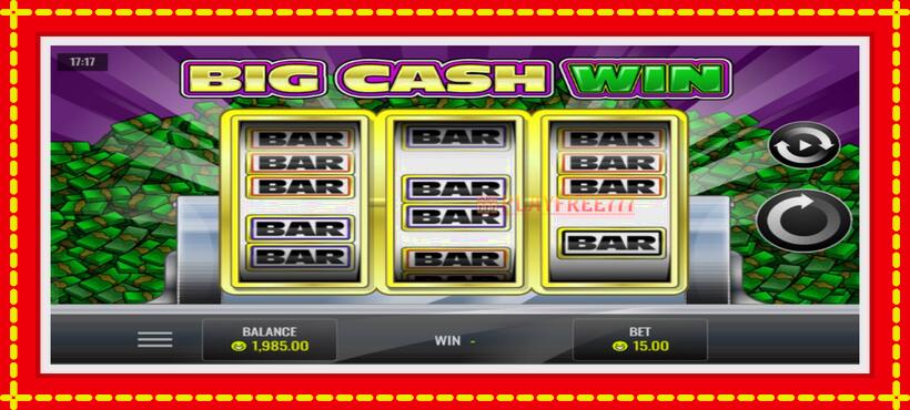 Slot machine Big Cash Win with access to free game online, picture 1