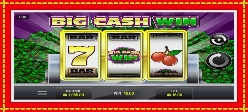 Slot machine Big Cash Win with access to free game online, picture 3