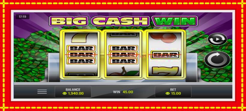 Slot machine Big Cash Win with access to free game online, picture 4