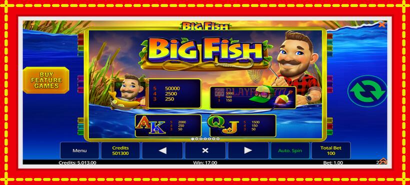 Slot machine Big Fish with access to free game online, picture 5