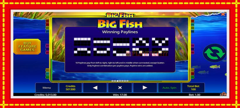 Slot machine Big Fish with access to free game online, picture 6