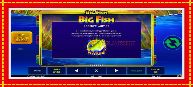 Slot machine Big Fish with access to free game online, picture 7