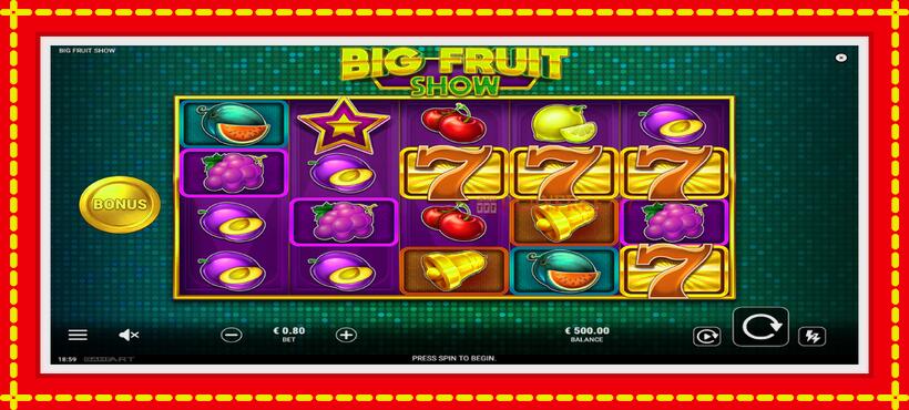 Slot machine Big Fruit Show with access to free game online, picture 2