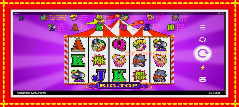 Slot machine Big Top with access to free game online, picture 1