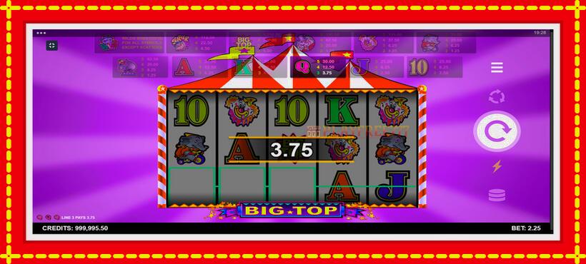 Slot machine Big Top with access to free game online, picture 2