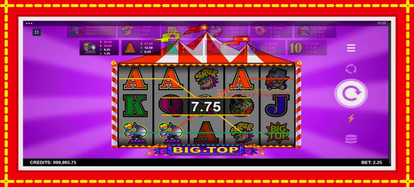 Slot machine Big Top with access to free game online, picture 4