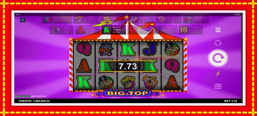 Slot machine Big Top with access to free game online, picture 5