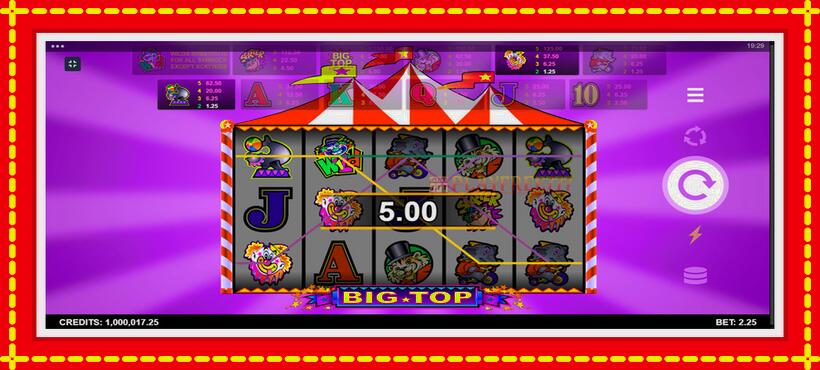 Slot machine Big Top with access to free game online, picture 6