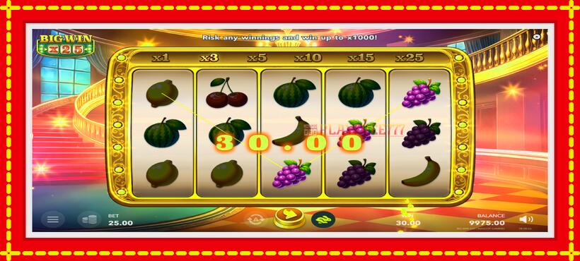 Slot machine Big Win x25 with access to free game online, picture 3