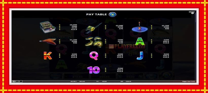 Slot machine Bigger Size Fishin with access to free game online, picture 5