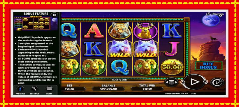 Slot machine Billionaire Wolf with access to free game online, picture 6