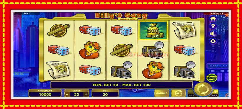 Slot machine Billys Gang with access to free game online, picture 2