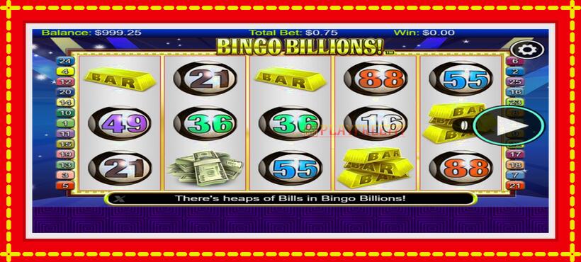 Slot machine Bingo Billions with access to free game online, picture 1