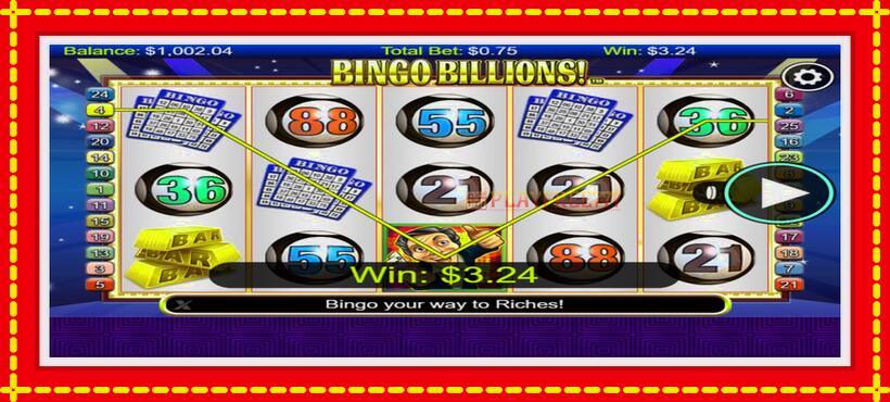 Slot machine Bingo Billions with access to free game online, picture 3