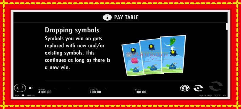 Slot machine Birds On A Wire with access to free game online, picture 3