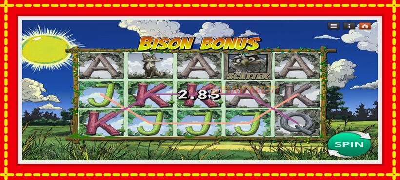 Slot machine Bison Bonus with access to free game online, picture 2