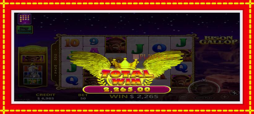 Slot machine Bison Gallop with access to free game online, picture 4