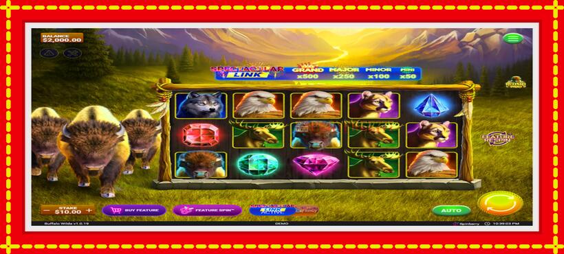 Slot machine Buffalo Wilds with access to free game online, picture 2