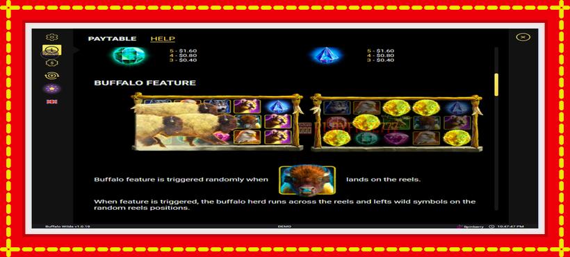 Slot machine Buffalo Wilds with access to free game online, picture 6