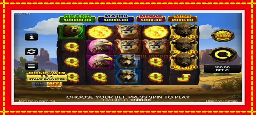 Slot machine Bison vs Buffalo with access to free game online, picture 2