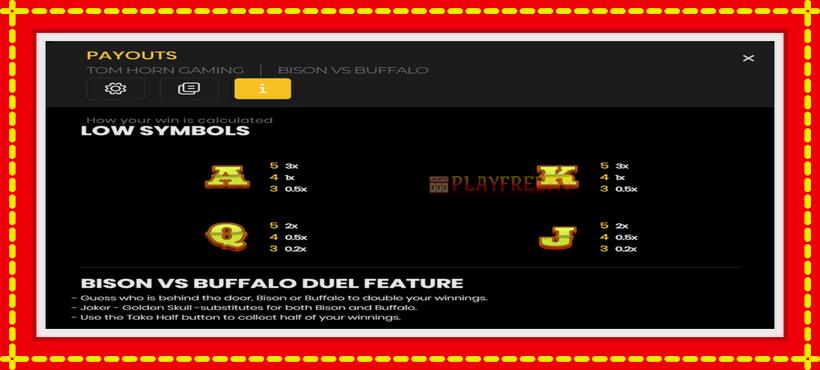 Slot machine Bison vs Buffalo with access to free game online, picture 7