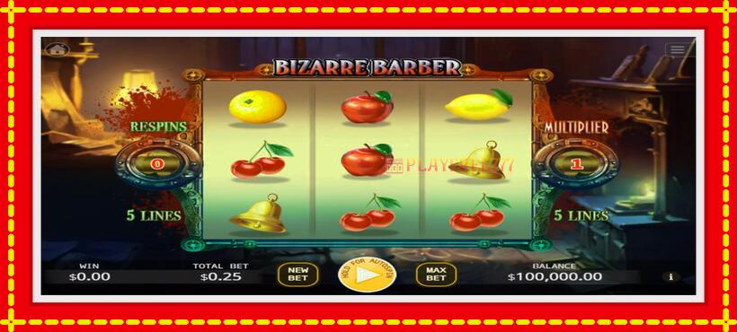 Slot machine Bizarre Barber with access to free game online, picture 1