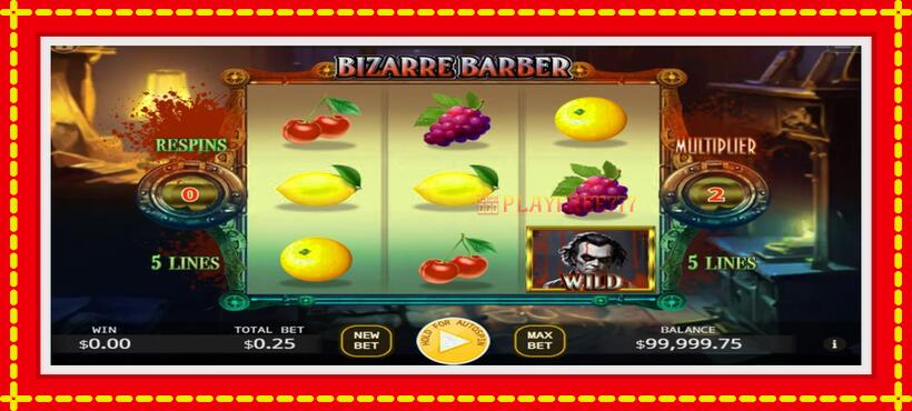 Slot machine Bizarre Barber with access to free game online, picture 2