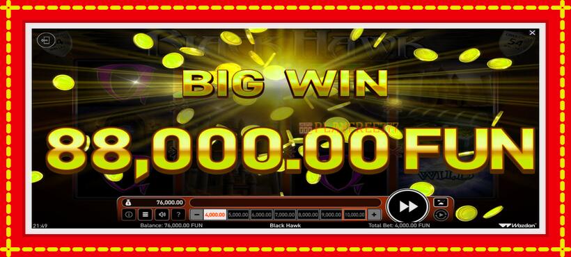 Slot machine Black Hawk with access to free game online, picture 2