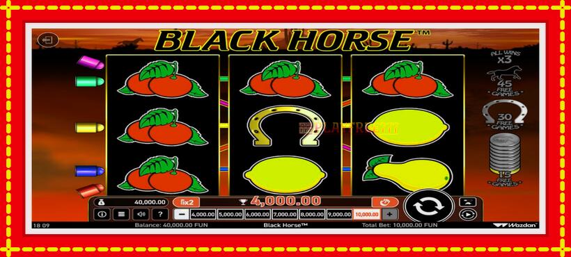 Slot machine Black Horse with access to free game online, picture 2