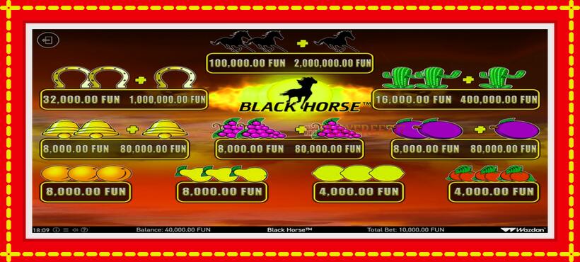 Slot machine Black Horse with access to free game online, picture 4