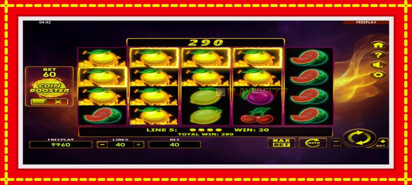 Slot machine Blazing Coins 40 with access to free game online, picture 3