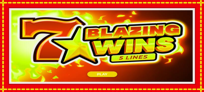 Slot machine Blazing Wins with access to free game online, picture 1