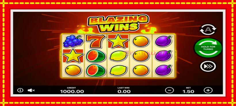 Slot machine Blazing Wins with access to free game online, picture 2