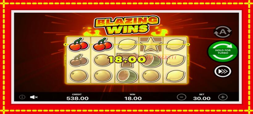 Slot machine Blazing Wins with access to free game online, picture 3