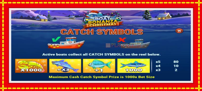 Slot machine Boat Bonanza Christmas with access to free game online, picture 4