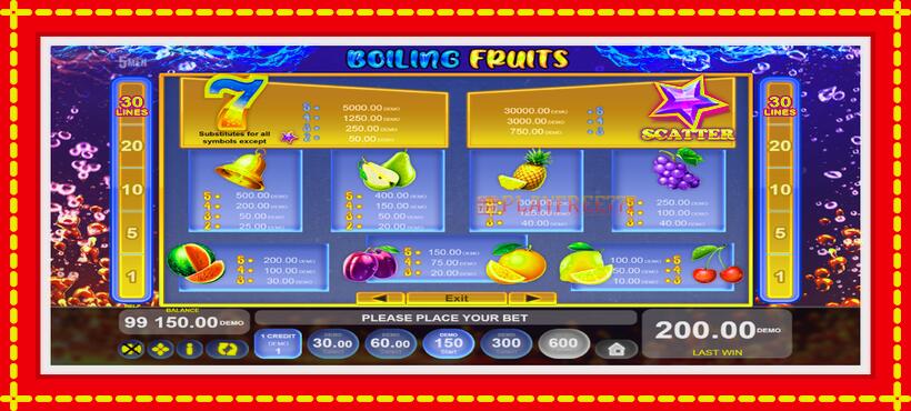 Slot machine Boiling Fruits with access to free game online, picture 5