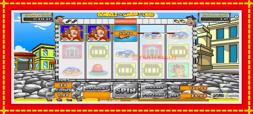 Slot machine Bombolo In Guardia E Ladro with access to free game online, picture 3