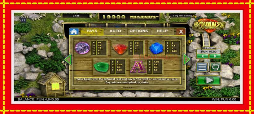 Slot machine Bonanza with access to free game online, picture 4