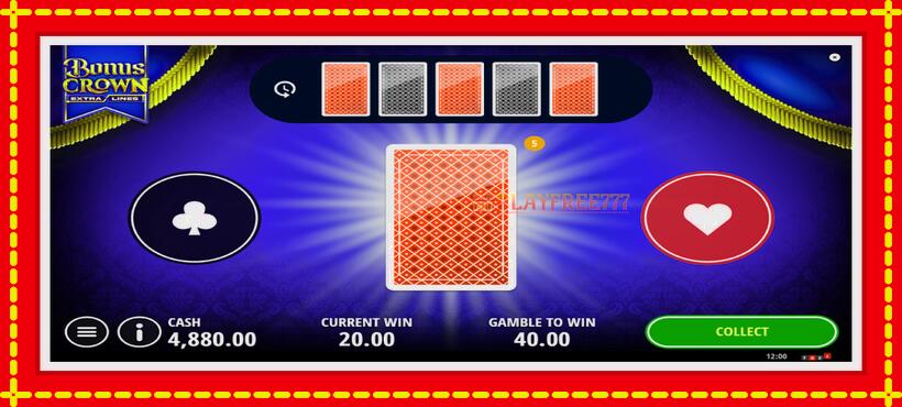 Slot machine Bonus Crown with access to free game online, picture 4