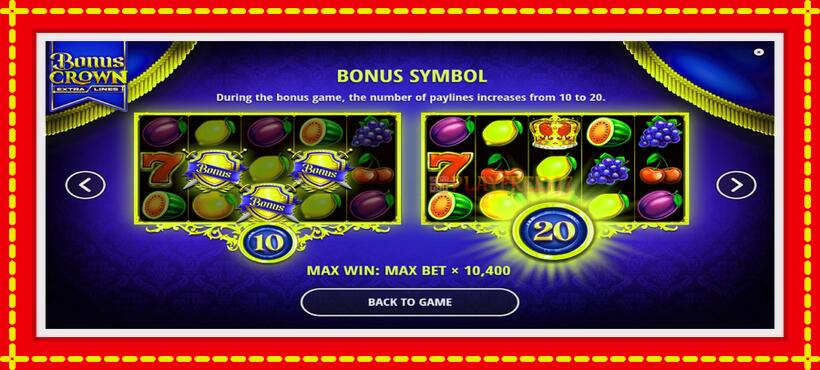 Slot machine Bonus Crown with access to free game online, picture 6