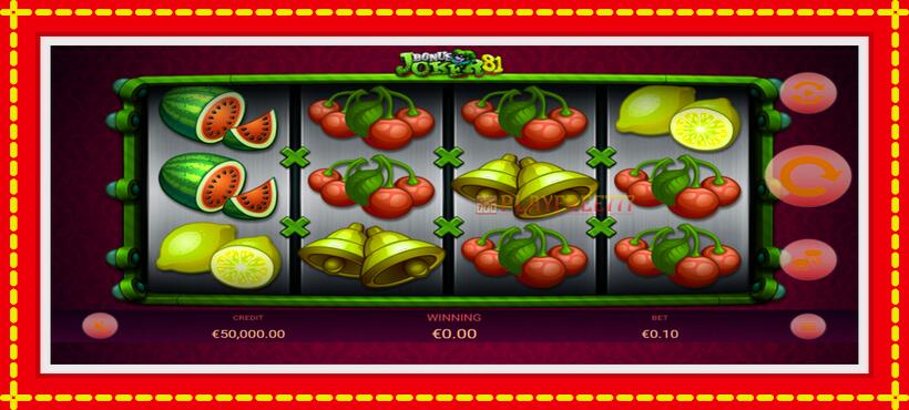 Slot machine Bonus Joker 81 with access to free game online, picture 1