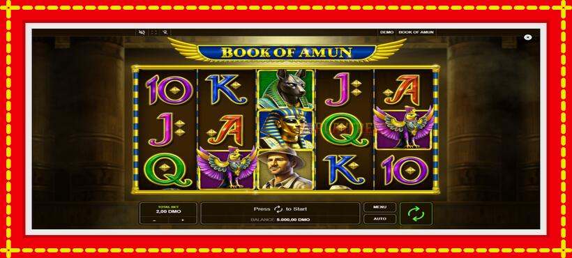 Slot machine Book of Amun with access to free game online, picture 1