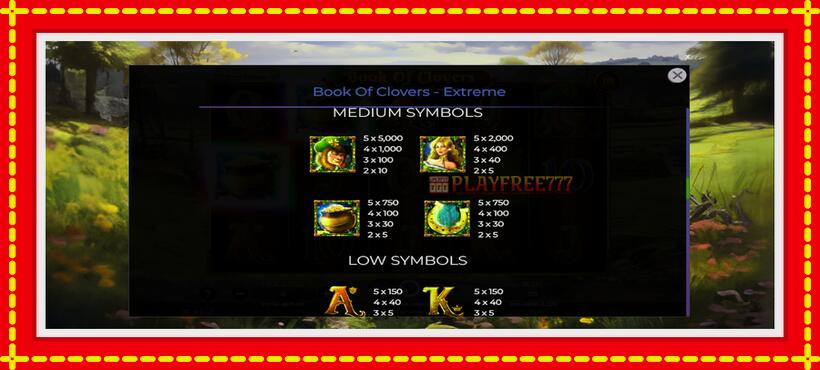 Slot machine Book of Clovers - Extreme with access to free game online, picture 6