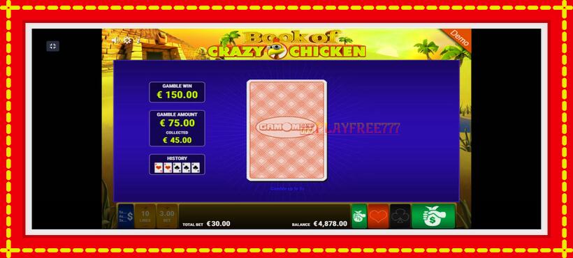 Slot machine Book of Crazy Chicken with access to free game online, picture 3